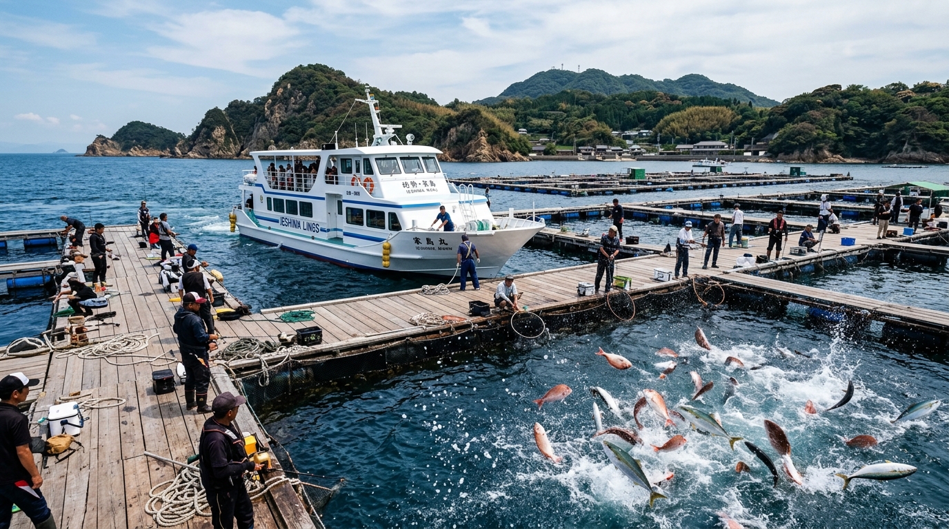 【兵庫県・無期限休業中】家島海上釣り堀 海恵（かいえい）｜播磨灘のメガ施設！姫路から渡船で渡る「爆釣の聖地」