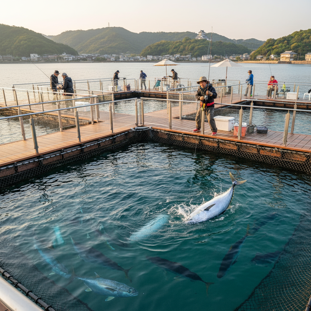 【兵庫県】海上釣り堀あっとしー（@sea）｜船に乗らず桟橋直結・酔わない海上釣り堀 明石駅徒歩15分