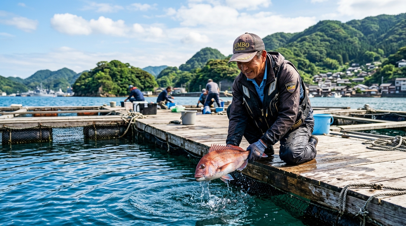 【長崎県】ジャンボフィッシング村|予約不要・リリースOK!佐世保の「釣れる」海洋レジャー施設